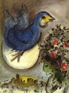 L'oiseau bleu, Marc Chagall 1968